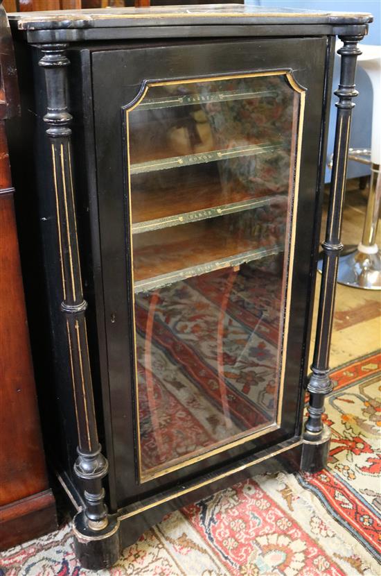 Victorian ebonised music cabinet